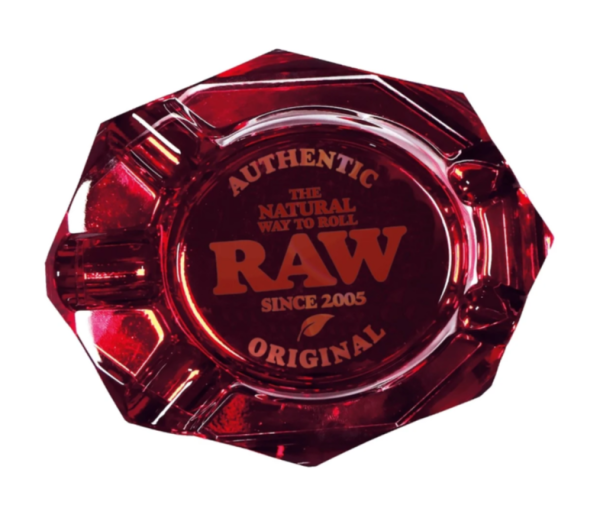 RAW Glas Aschenbecher Ruby Red