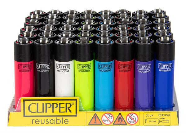 Clipper Feuerzeug Solid Branded verschiedene Farben