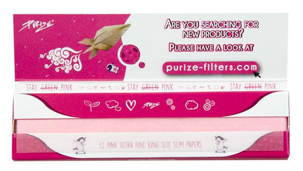 PURIZE Blättchen Pink King Size Slim Ultra Fine