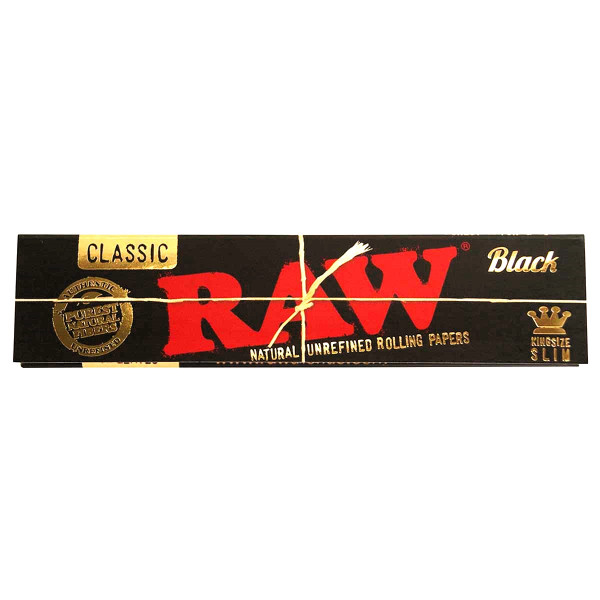 RAW Black Blättchen King Size Slim Extra Fein 32 Blatt