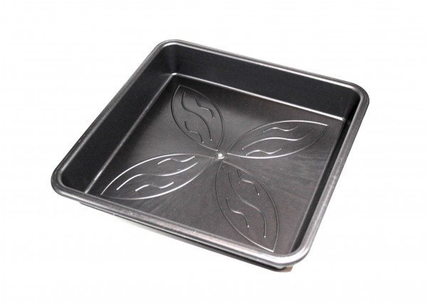 Pflanztopf Untersetzer Quadratisch 25cm Schwarz