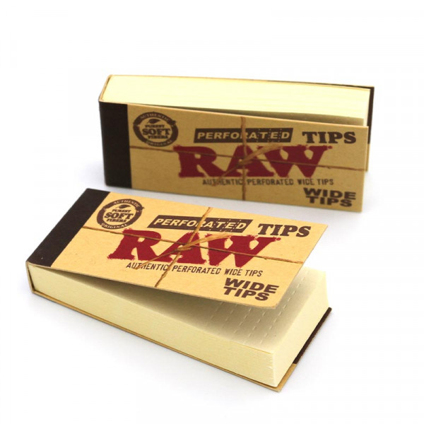 RAW Filter Tips Breit perforiert ungebleicht